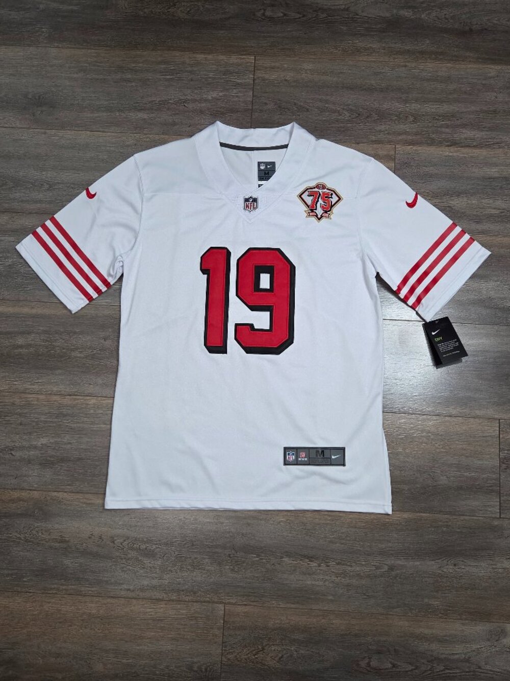 Nike On-Field NFL San Francisco 49ers White Jersey Mens M #19 Deebo Samuel *NWT*